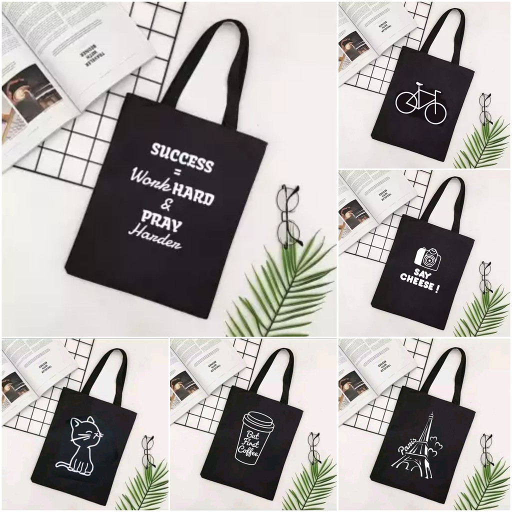 Primepearlbag Tas Totebag Wanita Motif Gambar Shopee  