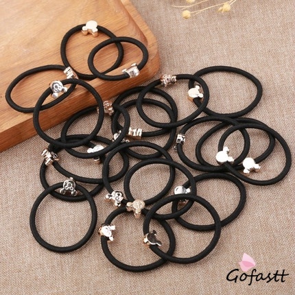 1PC Ikat Rambut Karet Wanita Korea Karakter Kuncir Rambut Gelang G