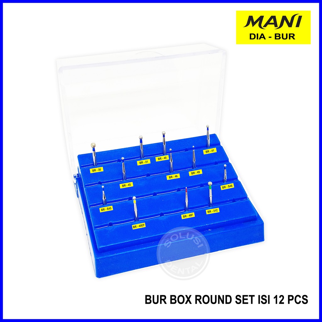 

MANI BURS BOX ROUND SET ISI 12 PCS