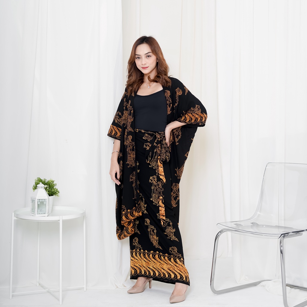 Setelan Outer Cania Parang &amp; Rok Lilit Batik by Kinnas