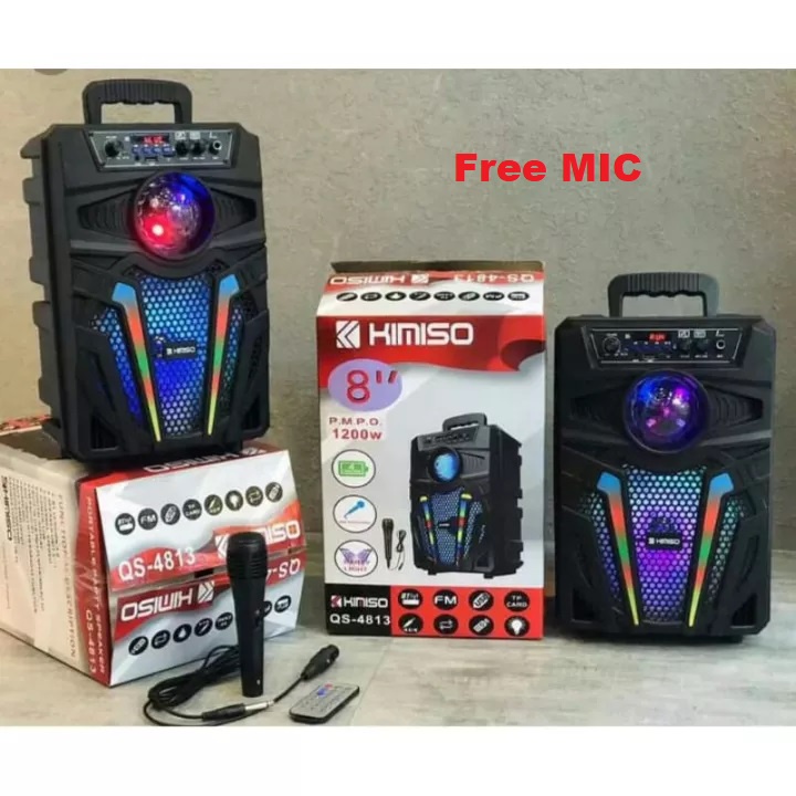 Spekaer Bluetooth Wireless - Speaker Karaoke PLUS Mic - Speker AKtif | KIMISO 4813