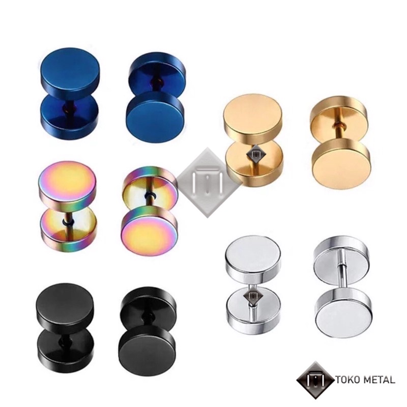 Anting Tindik 100% Titanium Kualitas Tinggi Pircing Roda  Pria Dan Wanita [ Toko Metal]