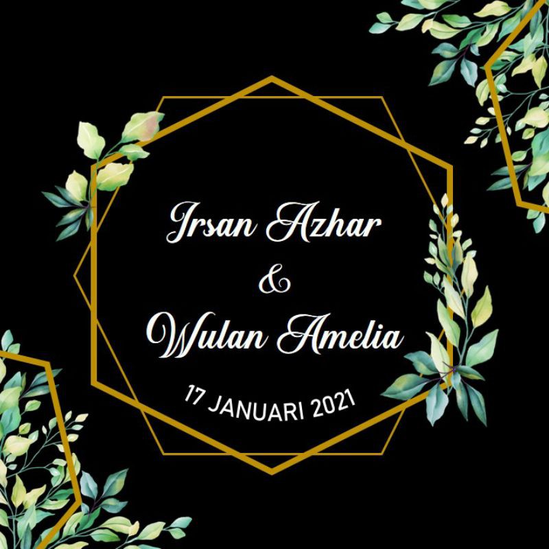 UNDANGAN DIGITAL PERNIKAHAN / NIKAH / WARNA HITAM / GOLD / ELEGAN / RUSTIC