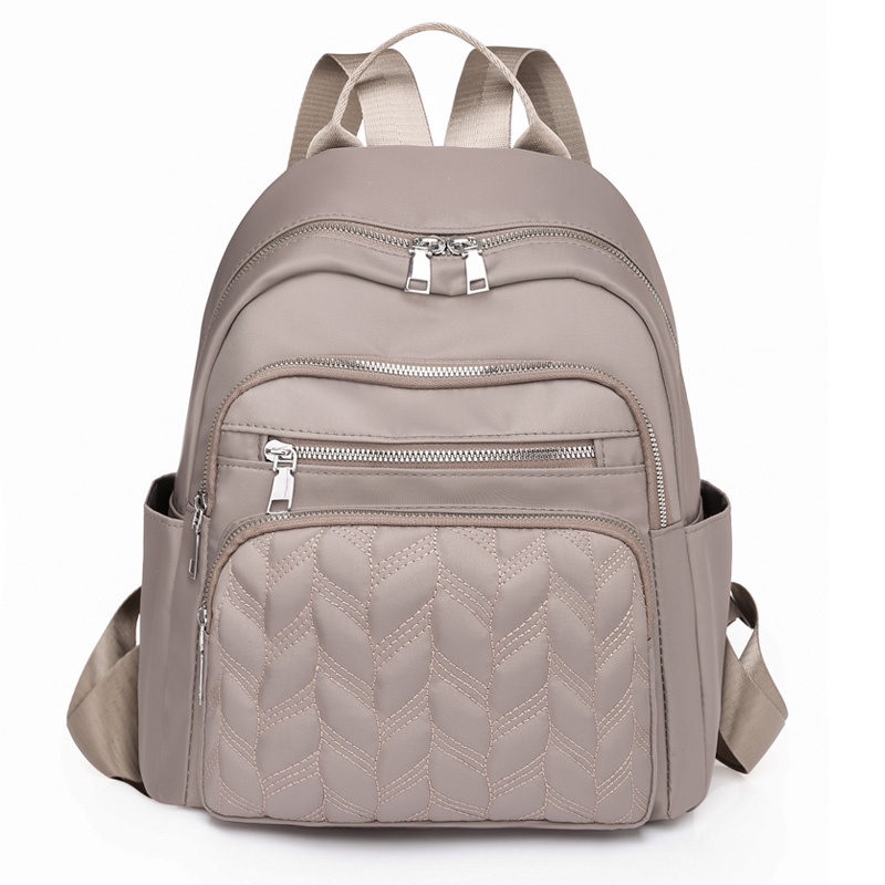 Tas Ransel Wanita import tas kain backpack handbag beg perempuan sandang bag good quality Women's Bags Ladies beg belakang wanita 1033-Khaki