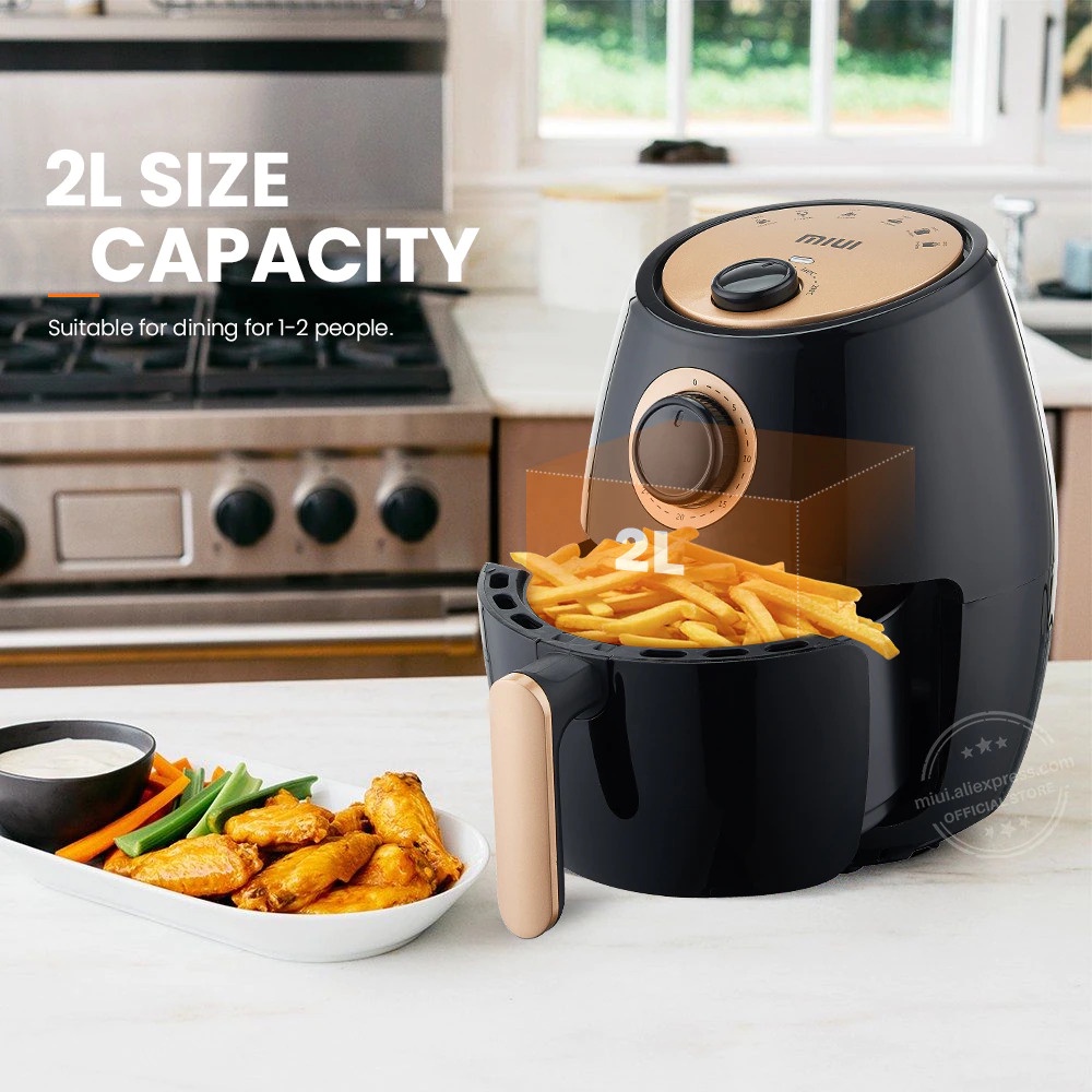 MIUI Smart Air Fryer Mesin Penggoreng Tanpa Minyak 2L - AF-8061 - Black