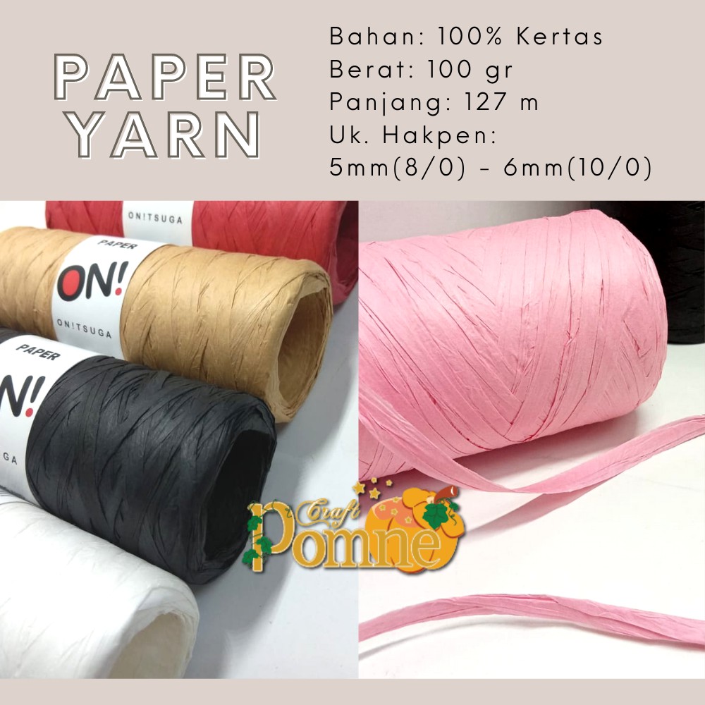 KHUSUS GROSIR - BENANG RAJUT ONITSUGA PAPER YARN / BENANG KERTAS