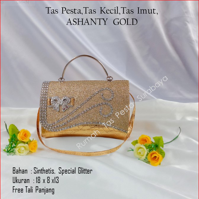 Tas Pesta,Tas Kecil,Tas Imut,ASHANTY  GOLD