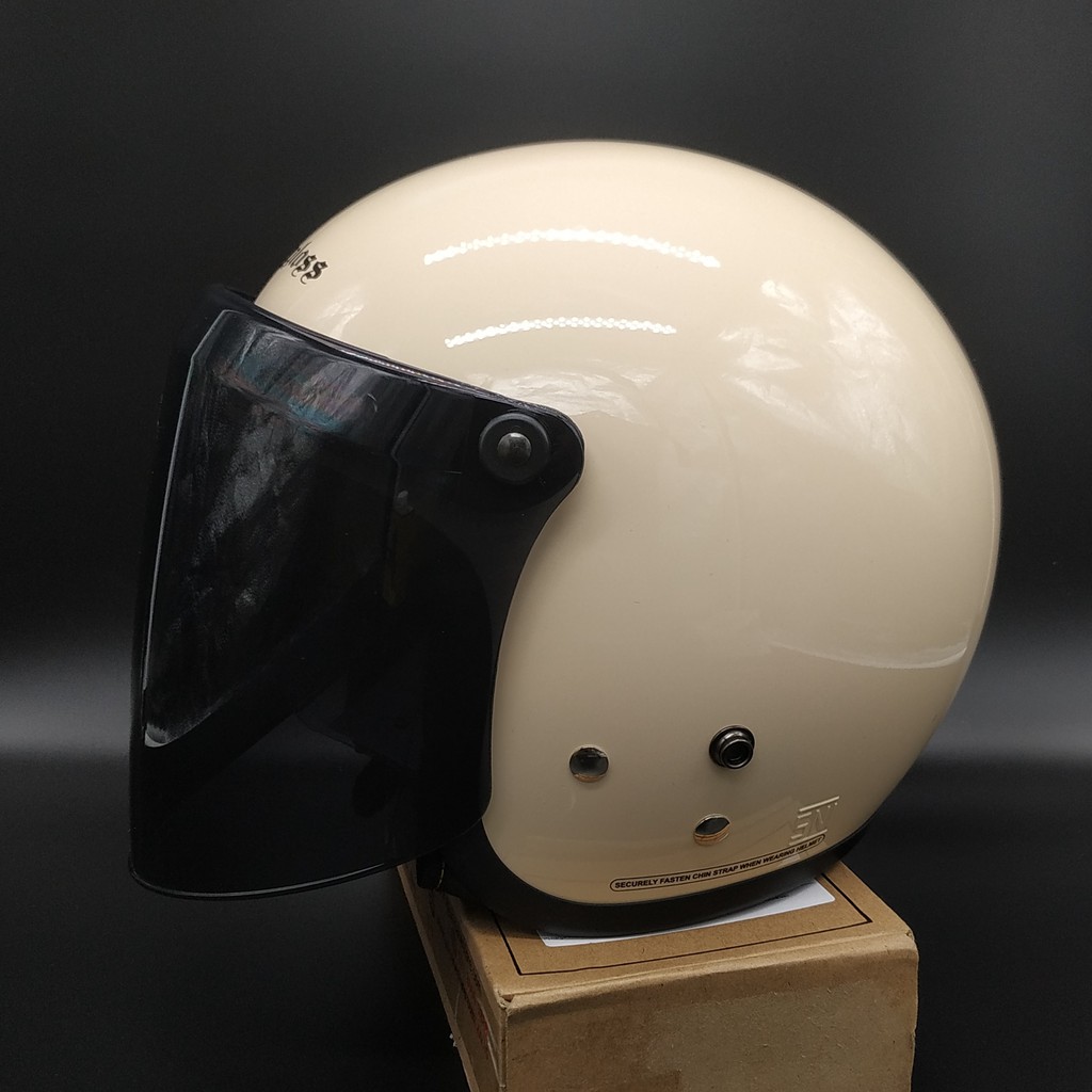 Helm Cargloss Retro Avorio Naiade - Kaca Snail Smoke