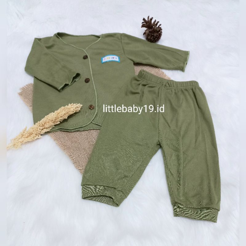 NEW Setelan Baby Panjang Polos SNI - Setelan Baju Celana Panjang Bayi Lembut