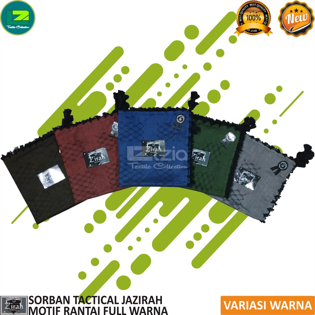 SORBAN TACTICAL SORBAN MOTIF RANTAI JAZIRAH FULL WARNA