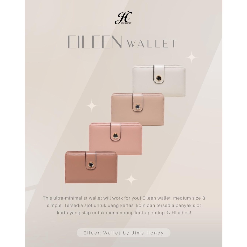 JH Eileen Wallet Jims Honey - Dompet Sedang Wanita Ukuran Midi Wallet Jimshoney Terbaru 2022