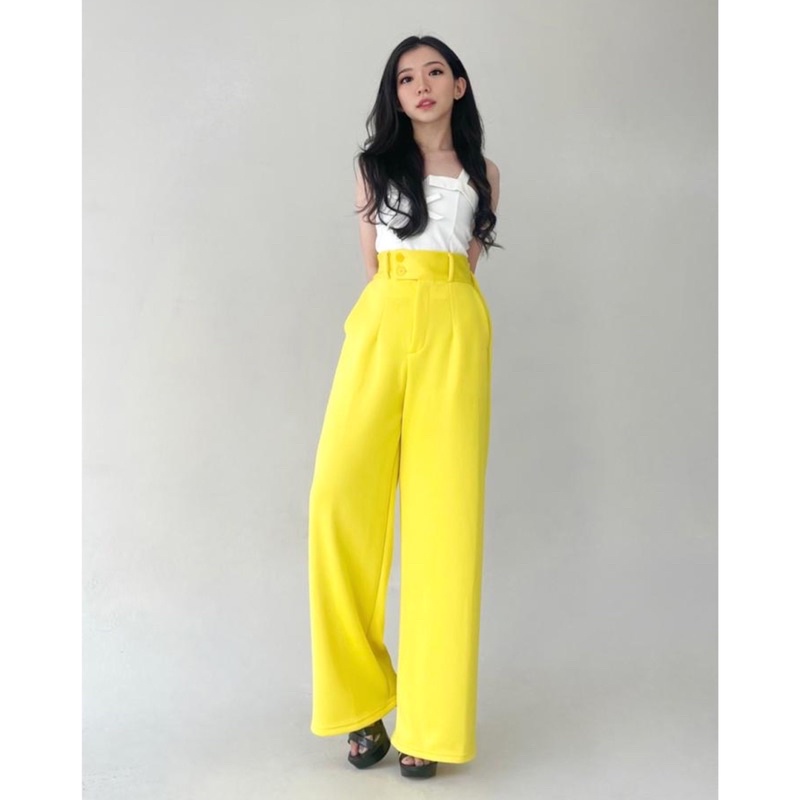 Lamora Long Cullotes Pants | Celana Kulot Highwaist | Celana Kulot Scuba