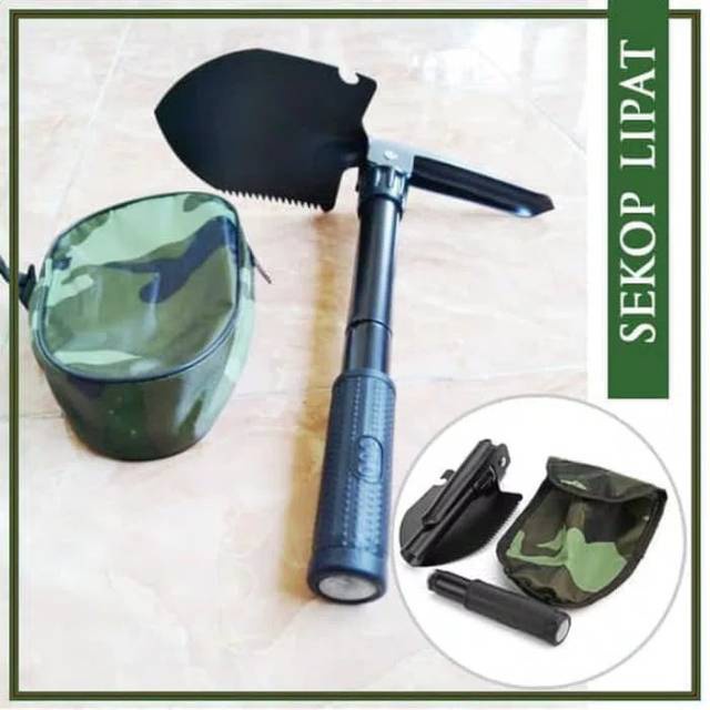 PROMO!! CANGKUL LIPAT MINI PORTABLE SHOVEL HIKING CAMPING / SEKOP TAMAN PACUL MULTIFUNGSI