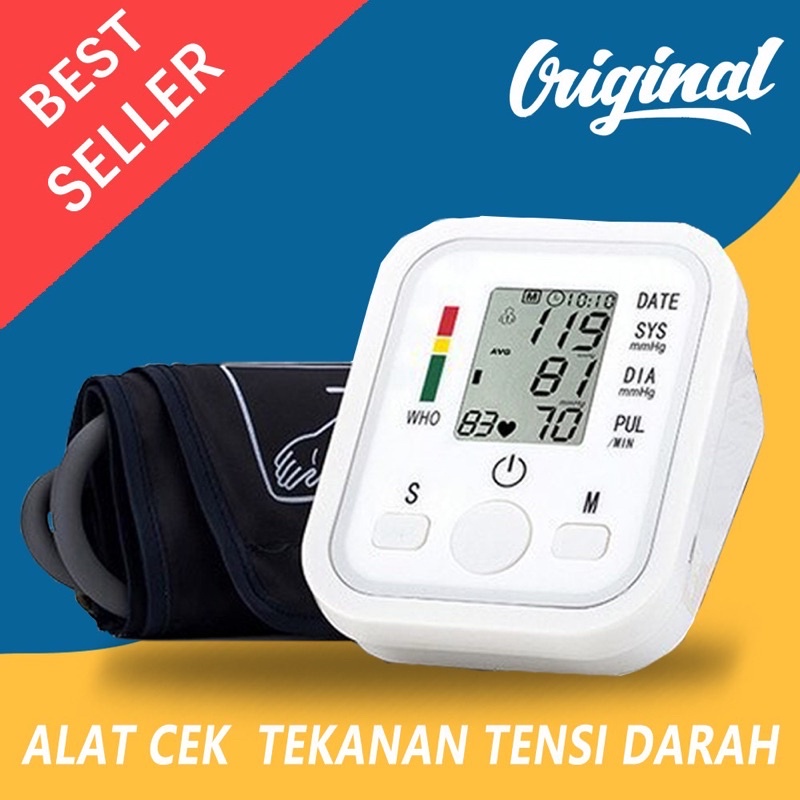 Tensimeter Digital Alat Cek Pengukur Tekanan Tensi Darah Digital Tensimeter Sphygmomanometer ORI