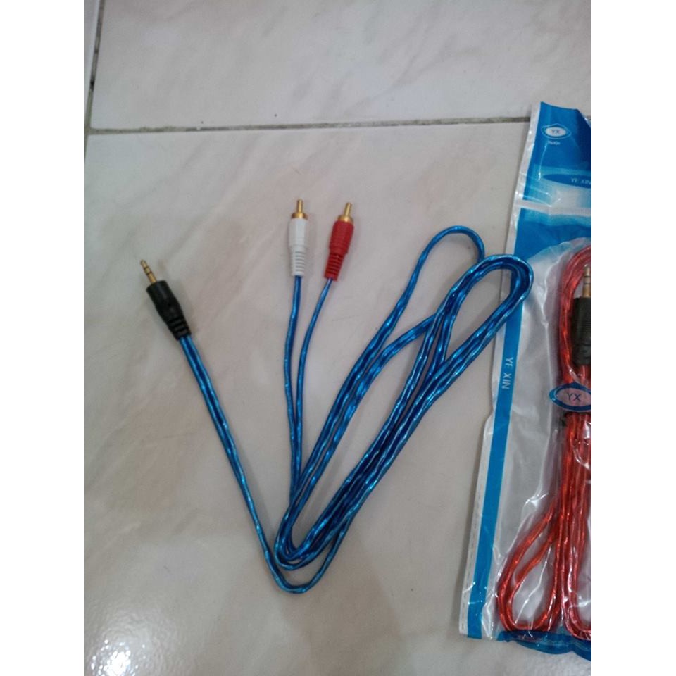 Kabel Rca 2x1 Transparan 1,5M. / Kabel Audio Jack 2x1