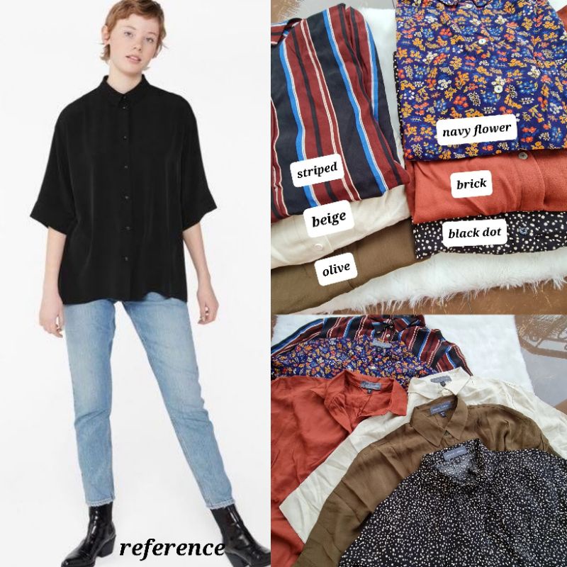 2254  - UNPEU Patterned Oversize Blouse | Blouse Wanita-1