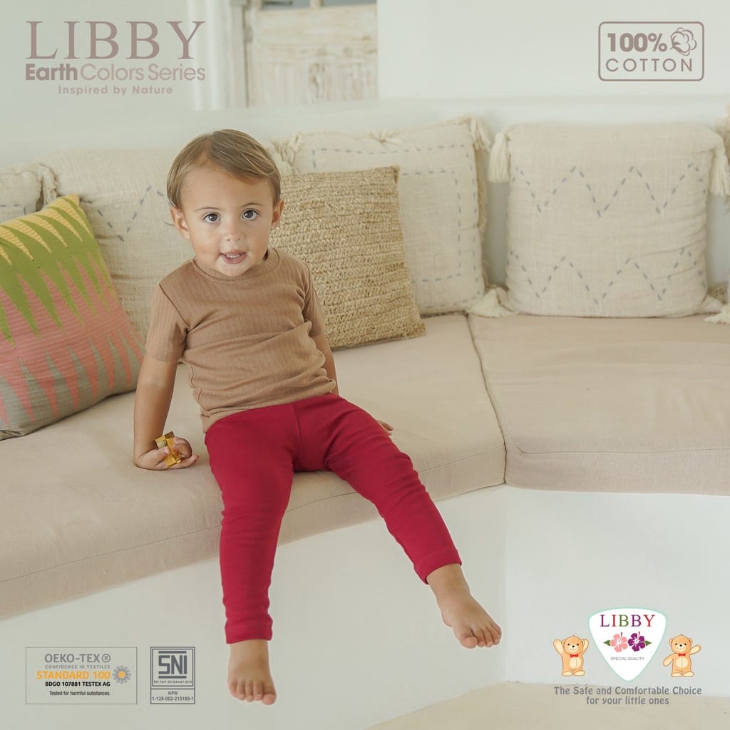 Legging Libby Earth Color Series Grup 2  0-6 Tahun 100% Cotton Premium Arevyonlineshop Baju Bayi Celana Bayi