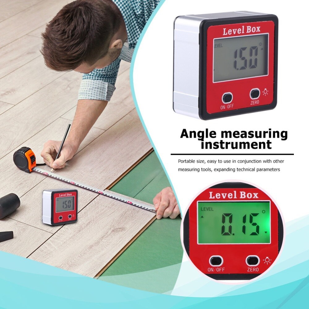 Magnetic Digital Inclinometer Level Box Gauge Angle Meter Finder Protractor UK 