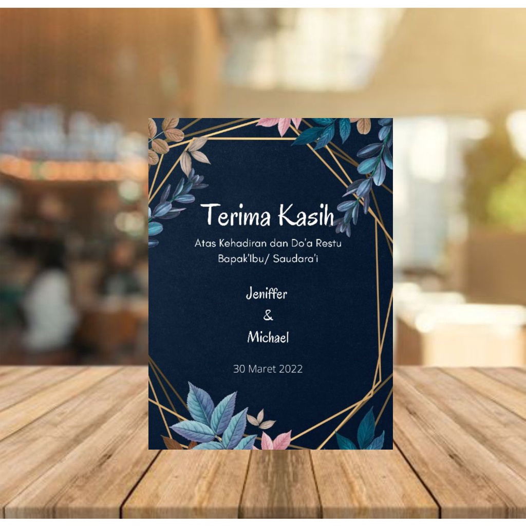 KARTU UCAPAN TERIMA KASIH WEDDING / LABEL SOUVENIR WEDDING KHITAN DLL