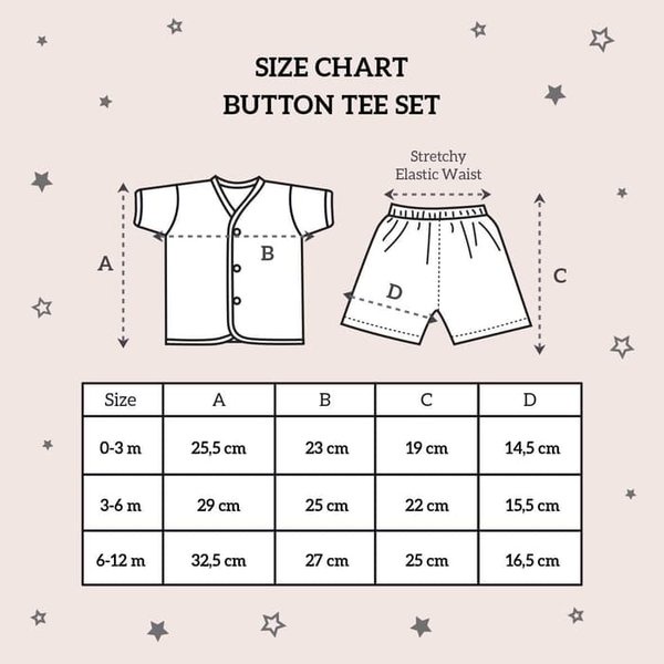 Little Palmerhaus Button Tee Short Sleeve Setelan Bayi