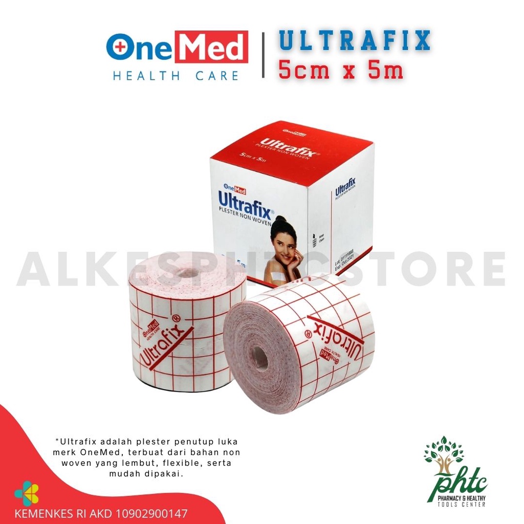 ONEMED Ultrafix 5cm x 5m l Plester Non Woven Ultra fix