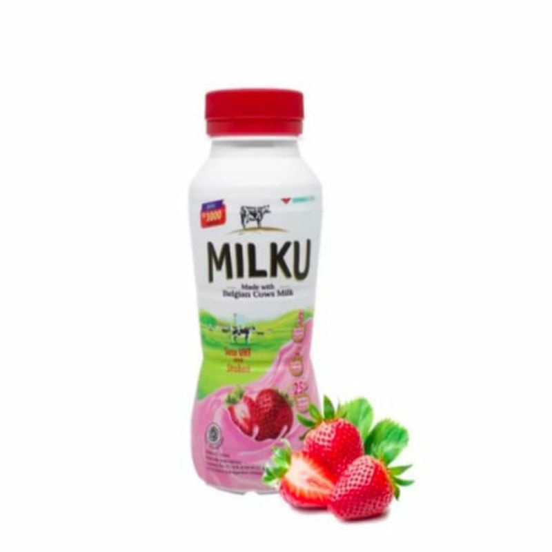 PCS - Milku Susu UHT Coklat Strawberry 200ml