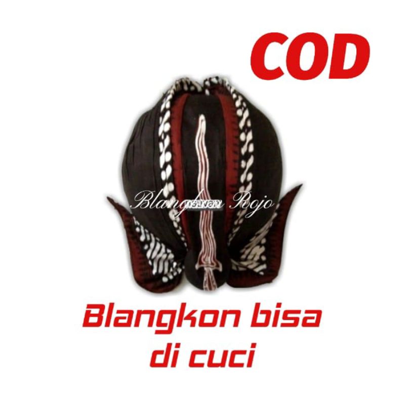 Blangkon Cuci  Jogya Motif Keris/Garuda Bahan Katun Dewasa