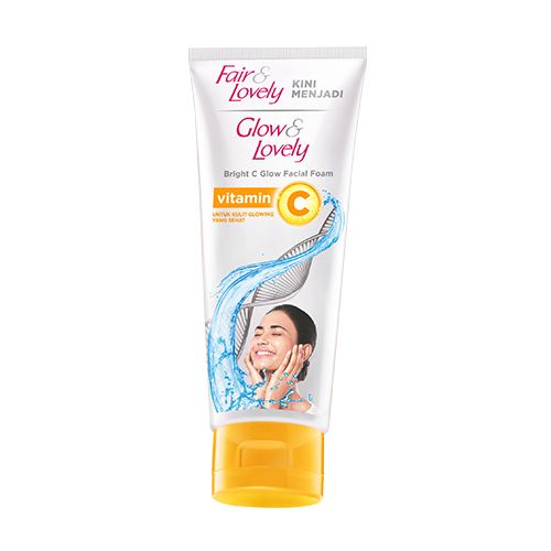 ✦SINAR✦ Fair &amp; Lovely ( Glow &amp; Lovely ) Bright C Glow Facial Foam Vitamin C 100g - 50g