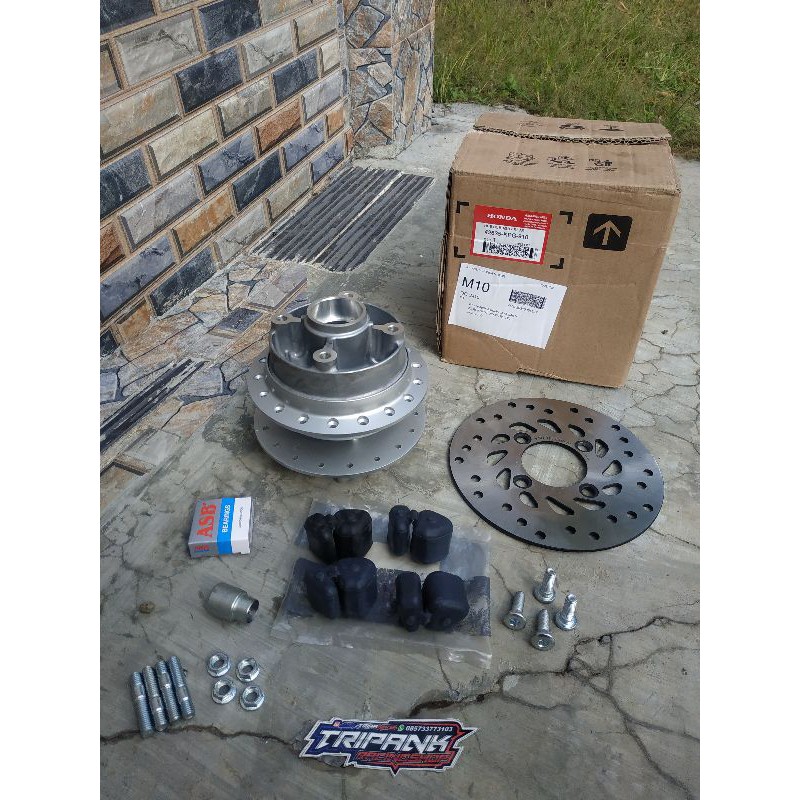 Tromol belakang supra x 125 DD original baru komplit pnp As KAZE CB GL MP TIGER CRF KLX arm KAZE K2R