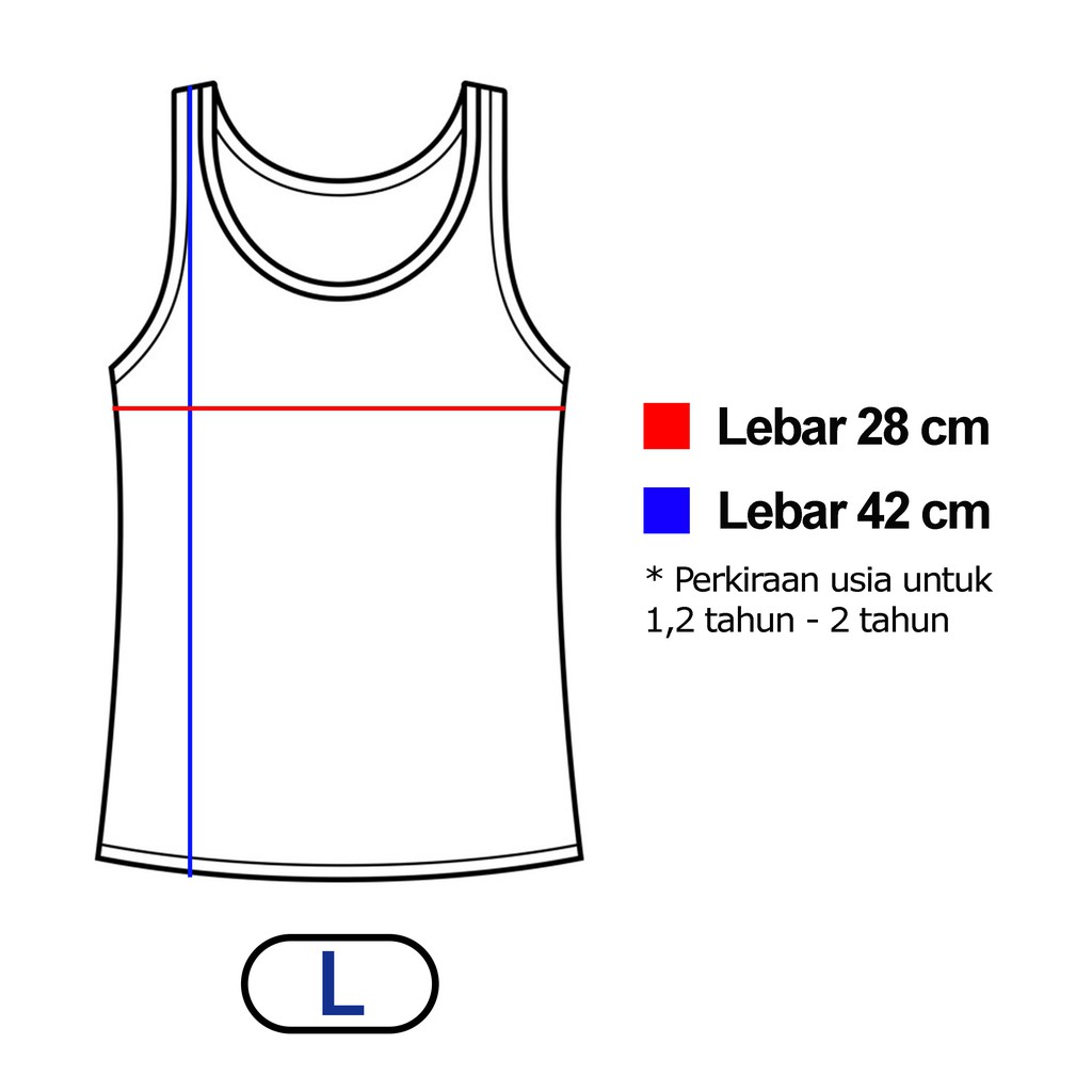 Singlet NICE KIDS Putih | Kaos Dalam Singlet Anak &amp; Bayi Lembut - Bwr
