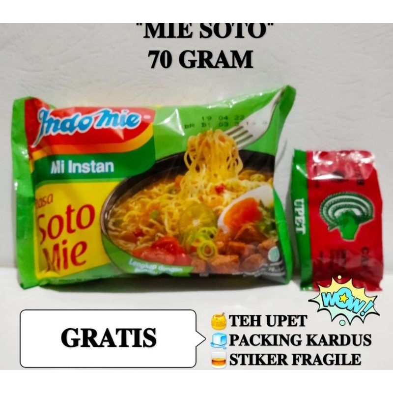 

Indomie Mi Instan rasa Soto Mie GRATIS teh upet