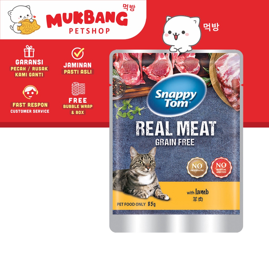 Snappy Tom Pouch 85Gr Grain Free Cat Wet Food Makanan Basah Kucing