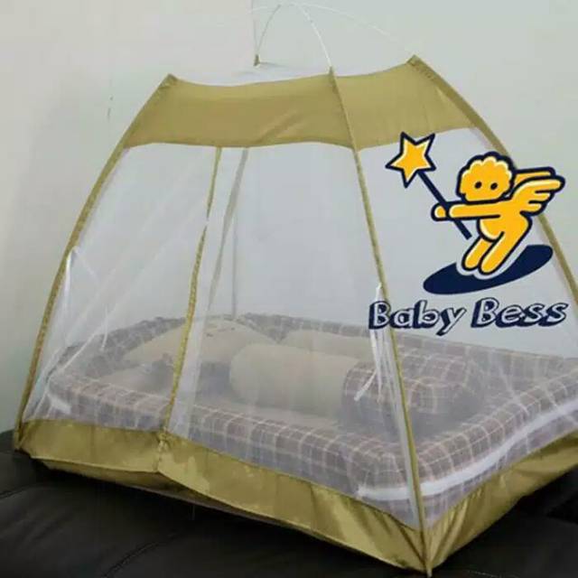 BABY BESS-KASUR BAYI KELAMBU BESS CORAK TUA-KASUR KELAMBU TENDA ANTI NYAMUK BABY BESS TUA