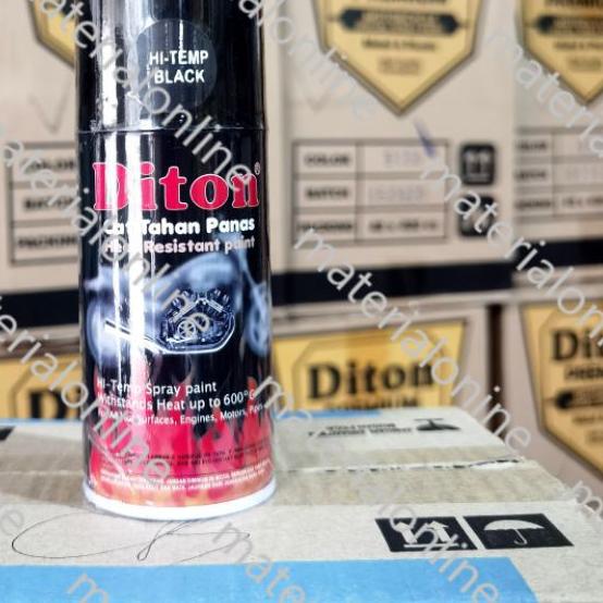 ⅎ Pilox Pylox DITON Cat Semprot Knalpot Anti Panas HiTemp Hi Temp Black Silver 150cc 150 cc kecil ✿