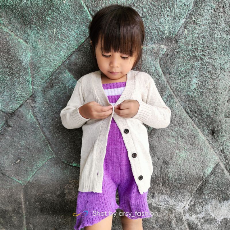 (1-3 th) Cardigan rajut anak/outer anak unisex/sweater kancing