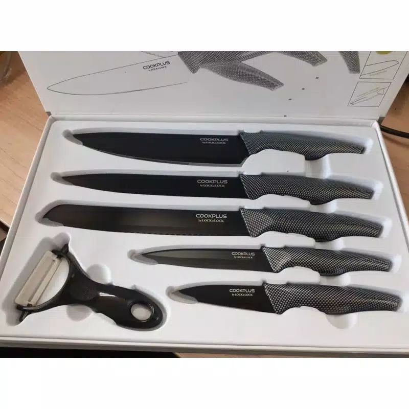 LOCK & LOCK Kitchen Knife Set 6 Pisau LOCK N LOCK