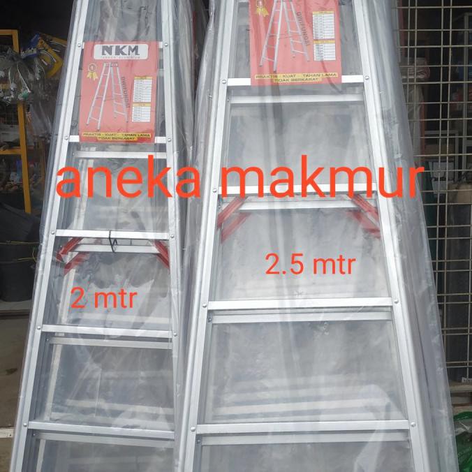 MURAH MERIAH tangga lipat alumunium tebal NKM 2.5 M