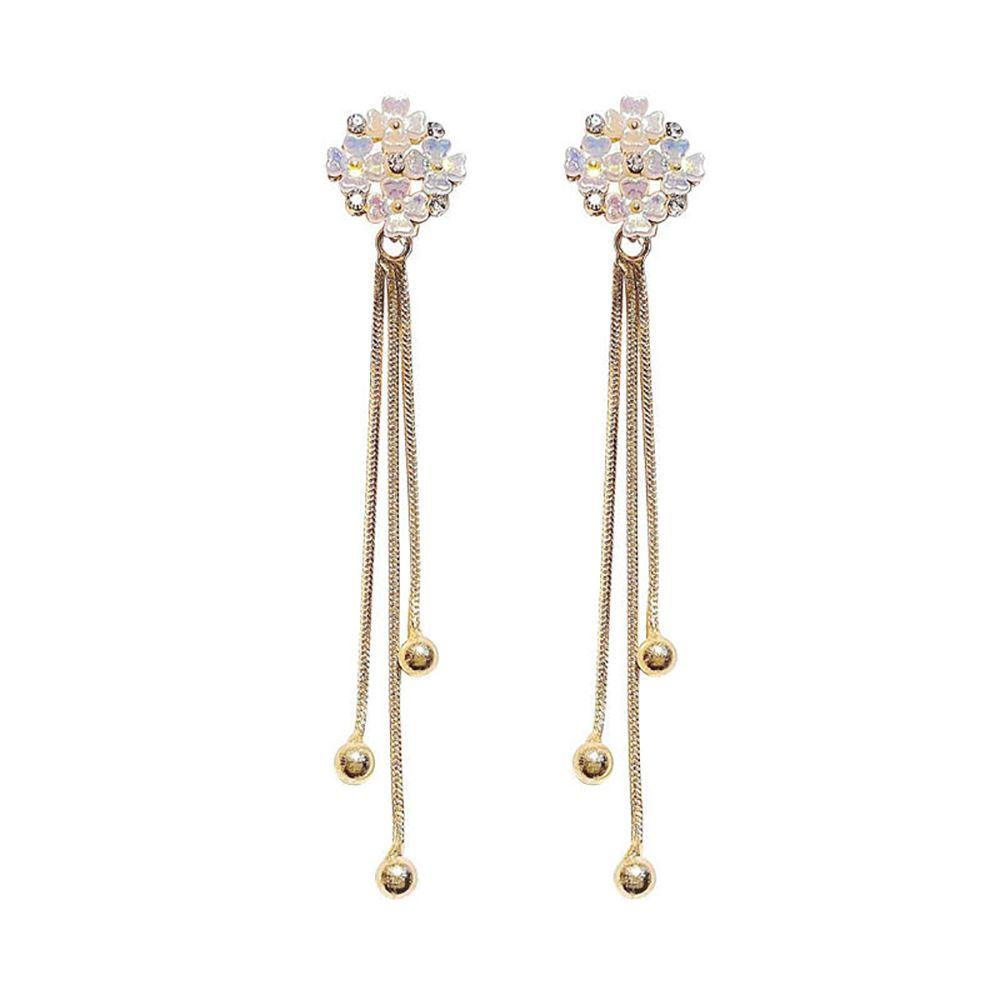 Needway   Bunga Menjuntai Anting Kepribadian Retro Elegan Perempuan Halus Gadis Stud Earrings