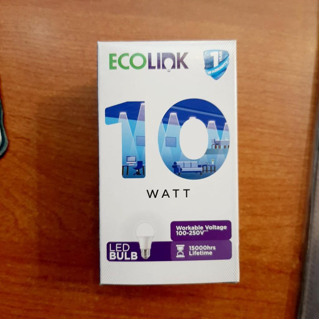 Ecolink LED Bulb 10 W Lampu LED E27 Ecolink Bohlam Bulb 10 Watt Bulb Ecolink 10Watt 3000K dan 6000K