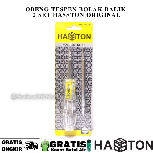 PROMO OBENG TESPEN BOLAK BALIK 2 SET HASSTON_08 PROHEX ORIGINAL TERBARU / OBENG TESTER LISTRIK / OBE