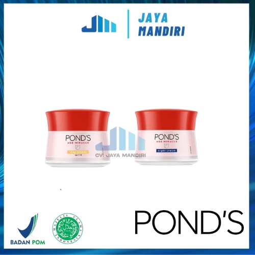 Ponds Age Miracle Anti Aging+Glowing Night Cream Moisturizer 10gr dgn Retinol&amp;Niacinimide