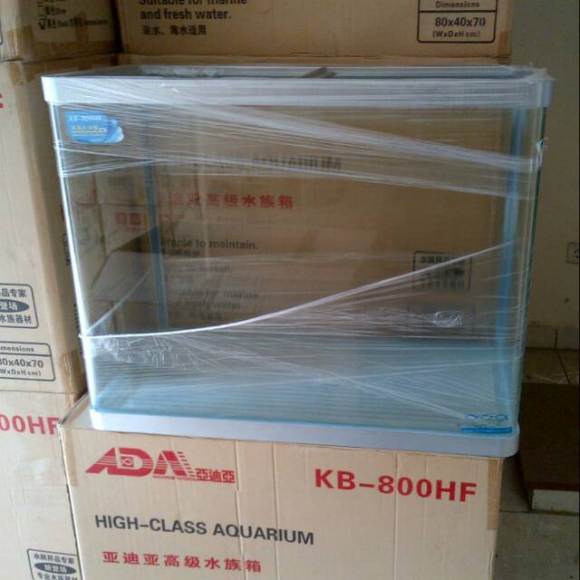 Aquarium Akuarium bending Glass #Murah Uk.80x40x70 cm + Pompa