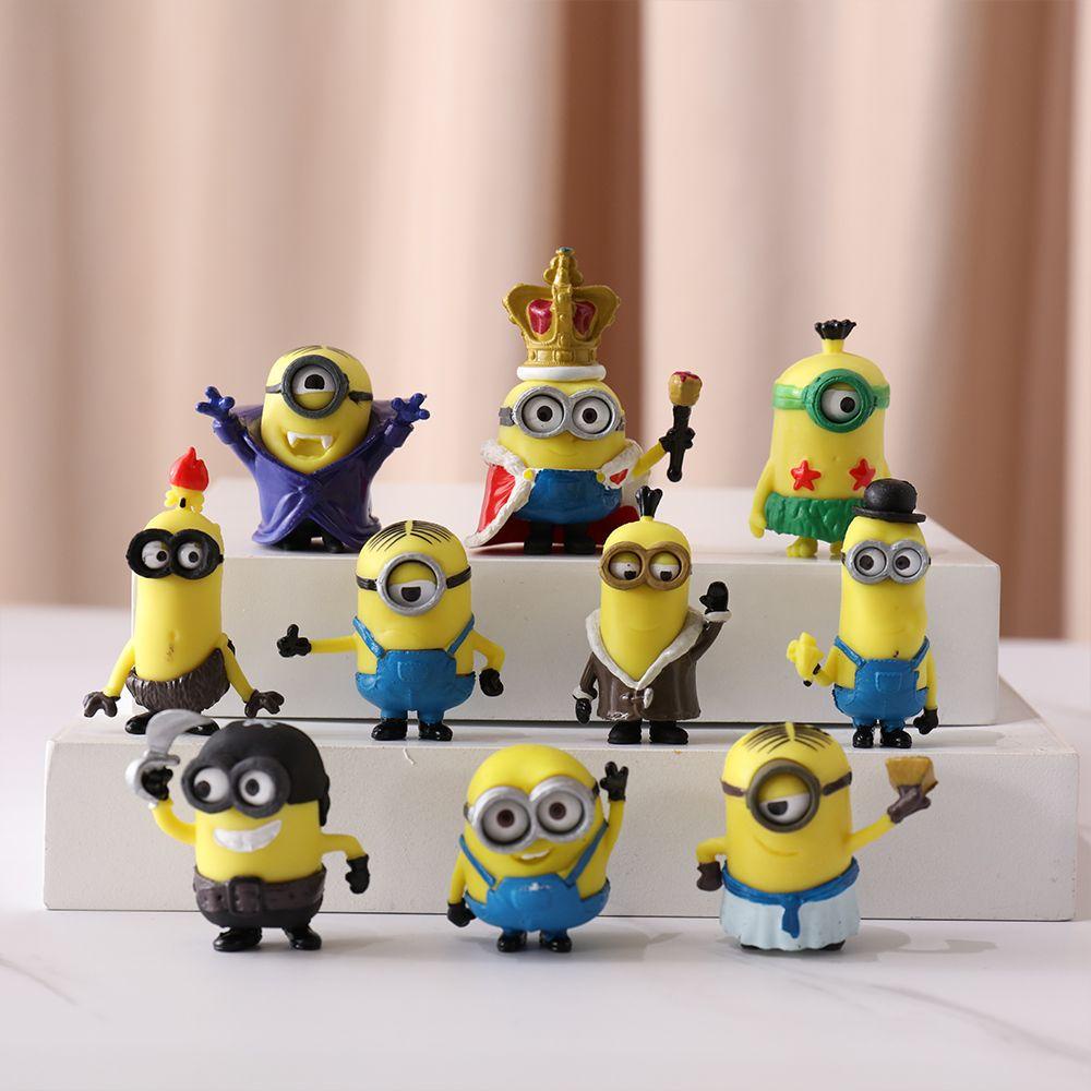 Wonder 10pcs/set Ornamen Minions PVC 3D Home Decor Anak Gru Agnes