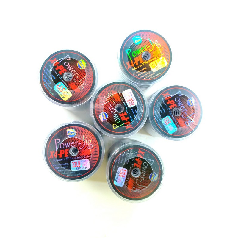 Senar Tali Pancing Benang PE Orca Power Jig Abu Abu 0.12/0.14/0.18/0.20/0.23 PE Kecil 100 Meter