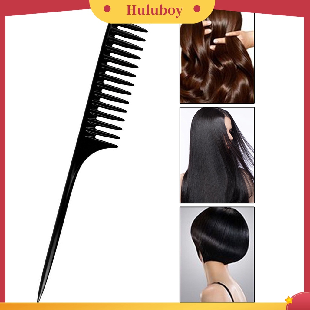 Huluboy Huluboy♡ Sisir Gigi Tajam Bahan Plastik Anti Statis Tahan Lama Untuk Tata Rambut