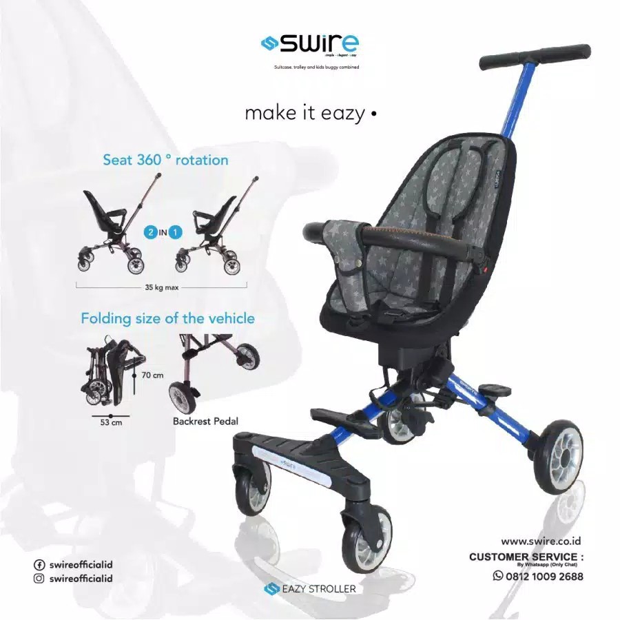 Swire Eazy Stroller SW969-1 2IN1