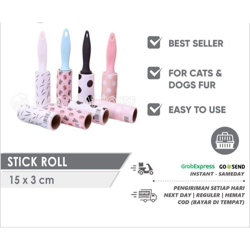 Lint Roller Mini Roll Pembersih Bulu Kucing Anjing