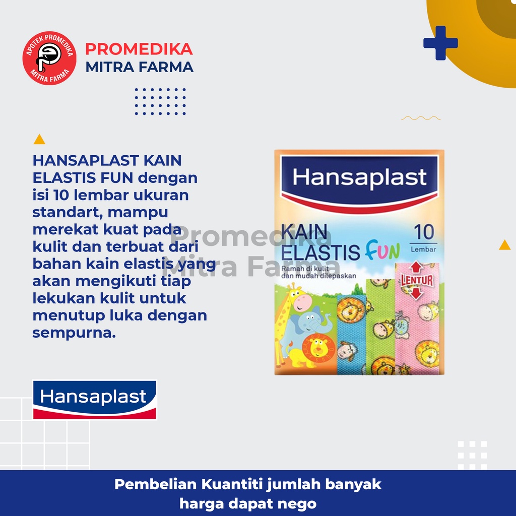 Hansaplast Kids Bergambar  isi 10 pcs / Sachet / Plester Luka dengan Gambar Lucu