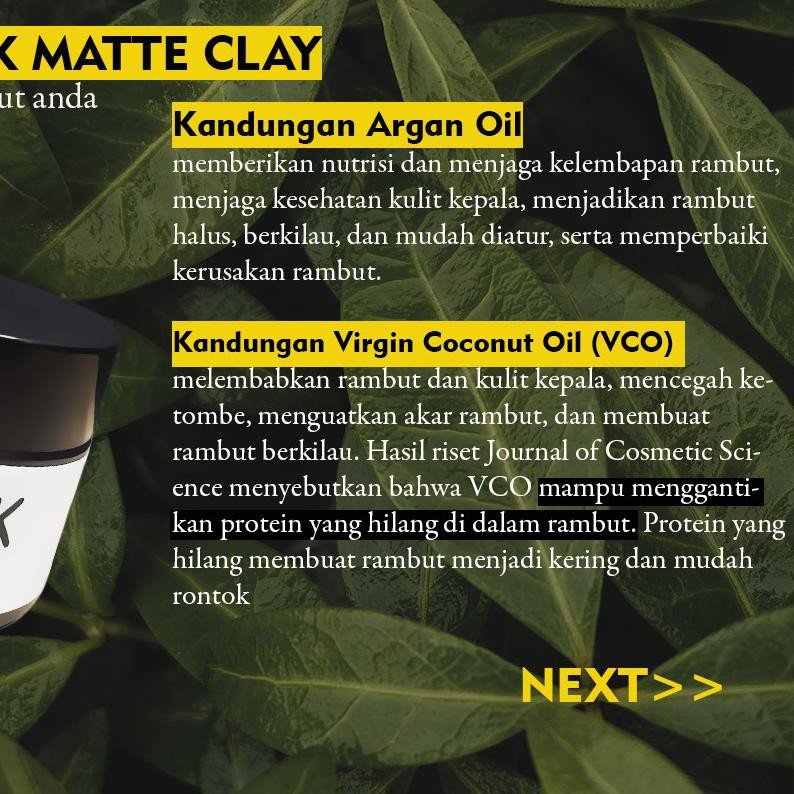 ✸ Pomade rambut clay oil based vanila bubble gum kronik pomade pelembab rambut kering ✮