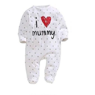 BAJU TIDUR ANAK LENGAN PANJANG STRIP | Romper Stripe I love
